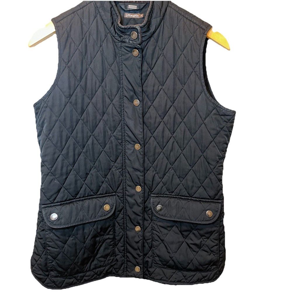 J. McLaughlin Women's M Black Quilted Vest